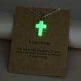 thumbnail image 1 of Nsxcdh Luminous Fluorescent Crystal Necklace Hexagonal Pendant 1.5in Alloy Chain 20in Glow in the Dark Friendship Card Christmas Present Christmas Gifts for Grandkids and Women, 1 of 3
