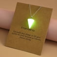 thumbnail image 1 of Nsxcdh Luminous Fluorescent Crystal Necklace Hexagonal Pendant 1.5in Alloy Chain 20in Glow in the Dark Friendship Card Christmas Present Christmas Gifts for Grandkids and Women, 1 of 4