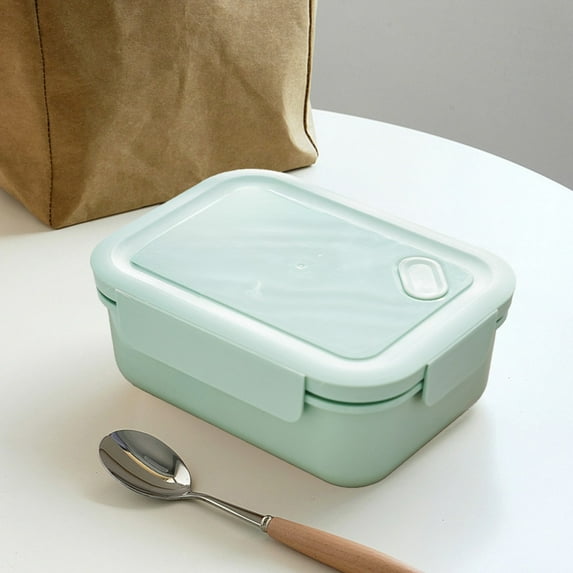 Nsxcdh Lunch Box 3-Compartment for Women and Men Leak-Proof with Utensils Bento Box Microwave Dishwasher Safe Improved Locking Clips Home & Kitchen for Meal Prep,Work,and On the Go