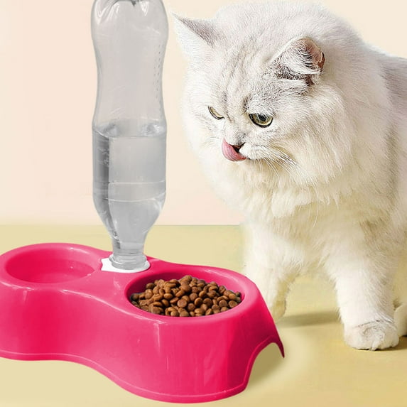 Nsxcdh Macaroon Style Double Pet Feeding Bowl Set, Small Oval Dog Food and Water Bowls Designed for Pets’ Daily Use and Easy Cleaning Gift