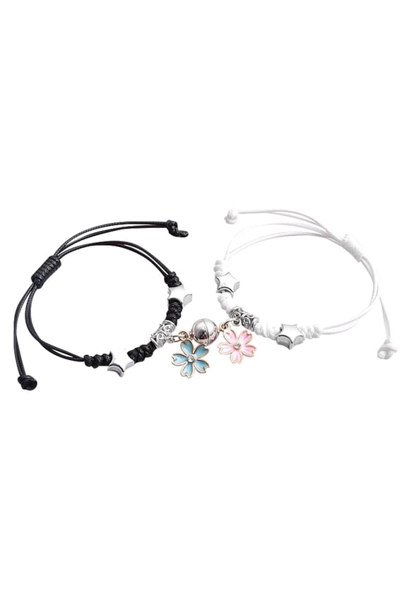 Magnetic Couple Bracelet Adjustable Alloy Hand Rope 5.12 10.24in Unique Pendant Event Party Decoration Gift for Women Men Christmas Gifts for Grandkids and Women