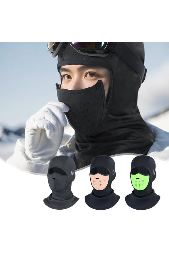 Magnetic Ski Mask Balaclava 4 in 1 Windproof Warm Head Cover,High Gloss Reflective Detail,Breathable Mouth and Nose Vents,For Night Riding Ski Cycling,Comfort Fit for Adults Winter