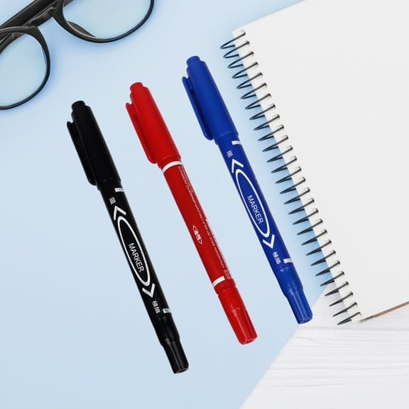 Nsxcdh Marker Pens, Double-Tip Outlining Pens, Fast-Drying Label Markers, Waterproof Fine Point Pen Set, Art and Office Supplies in Black, Red, Blue Best Value Finds & Budget-Friendly Offers