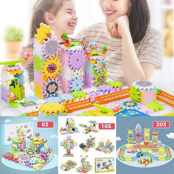 Nsxcdh Mechanical Gear Building Block Set,Plastic,89 103PCS,Engineering,Motor Skills,Gift for Kids,Magnetic Building Blocks Kids Girls and Boys Toys