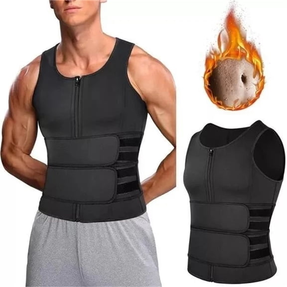 Nsxcdh Men Body Shaper Waist Trainer Double Belt Polyester Steel Bones Firm Pressure Weight Loss Sweatshirt Full Control Shape for Sports Home Home Indoor Sports for women man Gift