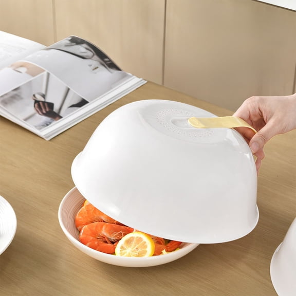 Nsxcdh Microwave Food Cover with Vent Splatter Guard High Temp Resistant Multi Use Cooking Oven Lid Oil Proof Home Kitchen Accessory Plate Protector