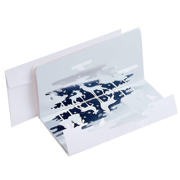 Nsxcdh Mirror Greeting Card,Double Layer Hollow Literary Card,White Cardstock,Blank Inside,Embossed Envelope Included,Romantic Occasion Gift,Greeting Cards