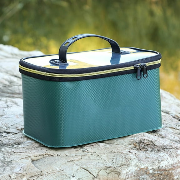 Nsxcdh Makeup Organizer Bag Fishing Bucket Live Fish Container Foldable Fishing Box with Thickened Water Bucket For Storing Fish - Fishing Gear Accessory