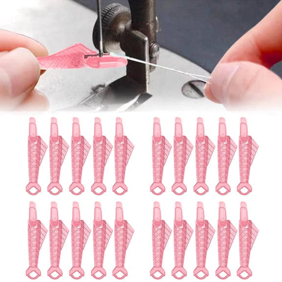 Nsxcdh Needle Threader Set Plastic Metal 1.26x0.87in Fast Sewing Machine Loop Automatic Threading for Home Sewing Hand Tools