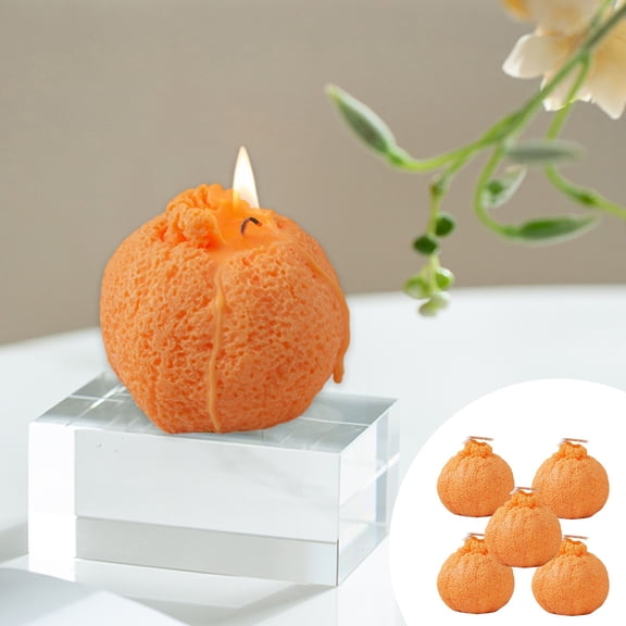 Nsxcdh Orange Scented Candle Soy Wax 1.6x1.6x1.8in Fresh Citrus Aroma Long Burn Home Decor Gift for Women Home