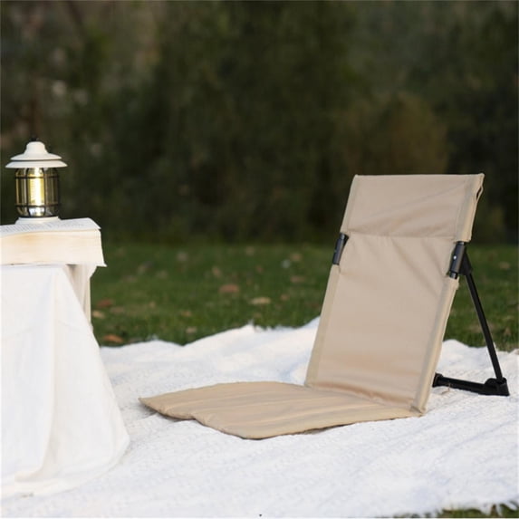 Nsxcdh Outdoor Folding Chair Portable Ultralight Fishing Camping Backrest 17.72x15.75x15.75in 600d Fabric Sponge Tilt Function Compact Storage Multifunction Parks Beach