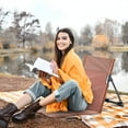 thumbnail image 1 of Nsxcdh Outdoor Folding Chair Portable Ultralight Fishing Camping Backrest 17.72x15.75x15.75in 600d Fabric Sponge Tilt Function Compact Storage Multifunction Parks Beach, 1 of 5