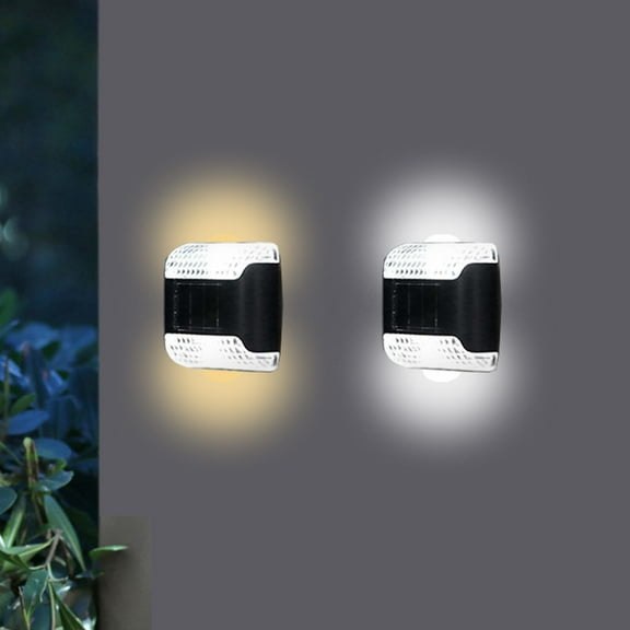 Nsxcdh Outdoor Lighting Fixture,Waterproof Solar Wall Lights,Up and Down LED Design,Dusk-to-Dawn Fence Lamps,Decorative Night Lighting for Patio or Porch