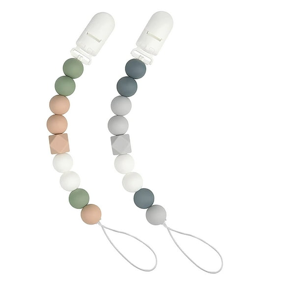 Nsxcdh Pacifier Chain Toy Molar Lozenge Chain Silicone 7.9in Soft Durable Universal Fit Easy Clean for Kids Girls and Boys Teether Stroller