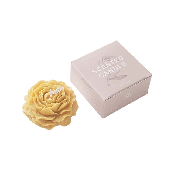 Nsxcdh Peony Scented Candle Paraffin Soy Wax Small Flower Shape Sweet Aroma Hand Gift Decorative Home
