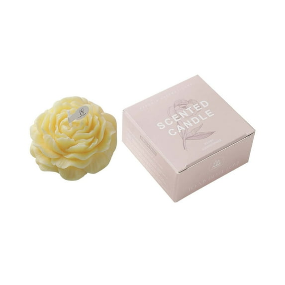 Nsxcdh Peony Scented Candle Paraffin Soy Wax Small Flower Shape Sweet Aroma Hand Gift Decorative Home
