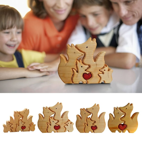 Nsxcdh Personalized Wooden Puzzle,Home Art,Memory Keepsake,5.24x4.41x0.79in,Family Gift,Home Decor