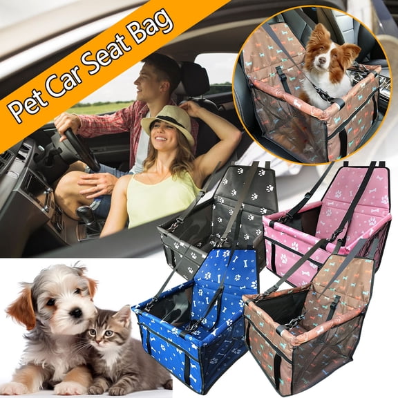 Nsxcdh Pet Car Seat Bag,Mesh Hanging Carrier,Waterproof,Anti-Scratch,Machine Washable,Adjustable Straps,Dog Cat Travel Mat
