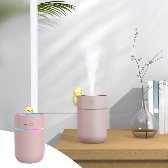 Nsxcdh Portable Desk Humidifier,Cool Mist Night Light,Abs Pp,White Pink Blue,5.43x2.91x2.91in,260ml,Multiple Modes,Quiet,Home Office Bedroom Humidifier