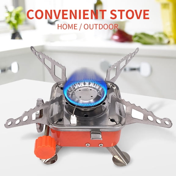Nsxcdh Portable Windproof Camping Gas Stove Foldable with Bag,Electronic Ignition,Stable Flame for Outdoor Cooking,Home Essentials