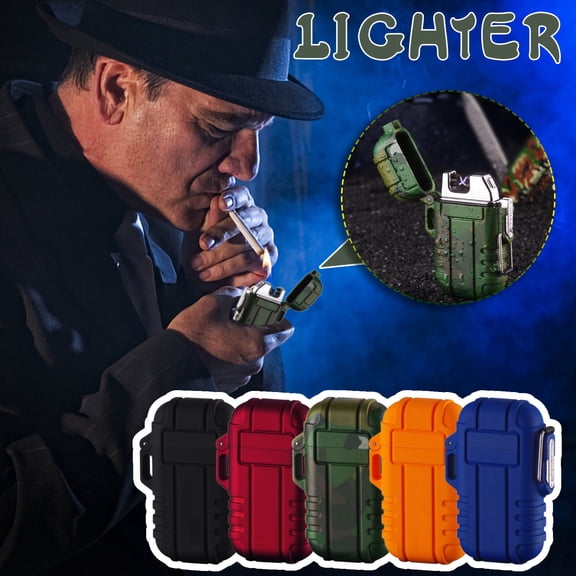 Nsxcdh Portable Windproof USB Plasma Lighter Rugged Cover Rechargeable,Paracord Lanyard,Weather Friendly for Camping Travel Edc,Items