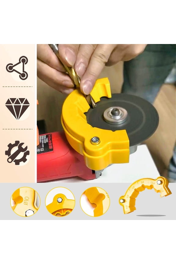 Precision Drill Bit Piercening Guide Multi Spec Grinder Stable Metal 5.4x2.8in Durable Versatile Easy Install for Wood Metal Polishing Tool Christmas Gifts for Grandkids and Women