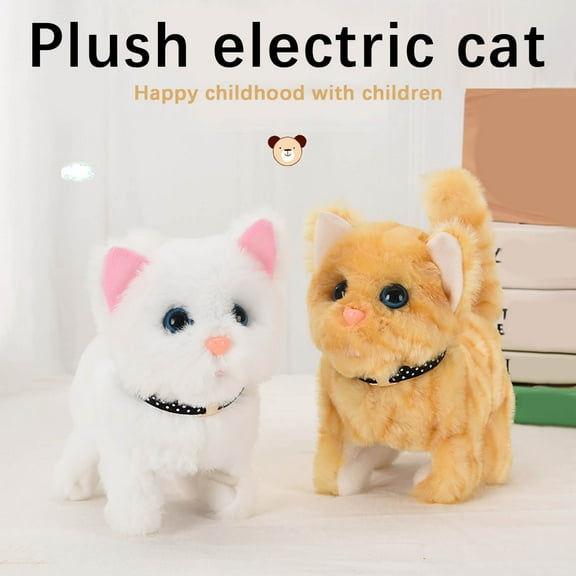Nsxcdh Pretend Play Toys for Children Robot Stuffed Interactive, Walk, Bark and Move Tail Electronic Pet, Robot Cat Toy, Toy Children's Birthday Christmas Gift