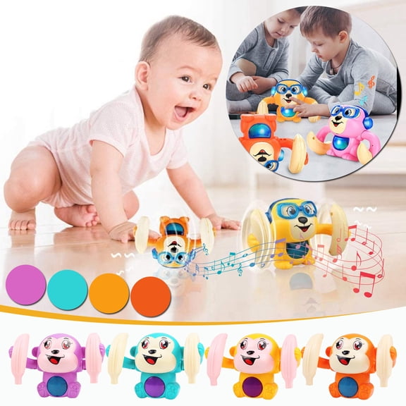 Nsxcdh Pretend Play Toys for Children Flipping Dancing Toy Rolling Monkey, Voice Control , Funny With Music Perfect Holiday Gift