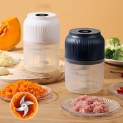 Nsxcdh Rechargeable Garlic Chopper Mini Food Processor Meat Vegetable Mincer USB Wireless Portable Kitchen Prep Baby Food Chef Blender