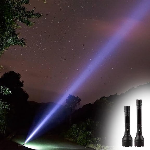 Nsxcdh Rechargeable LED Flashlight High Lumen Ipx6,Zoom USB Output Battery Display,6.0x2.0x2.0 In,Main Beam Plus Cob Work Light 3 Modes Tough Alloy,for Camping Hiking Patrol Emergency,Tools