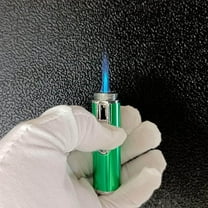 Nsxcdh Refillable Butane Torch Lighter Slim Adjustable Flame Metal Detachable Tank Easy Refill Wind Resistant Edc Kitchen Camping Tool