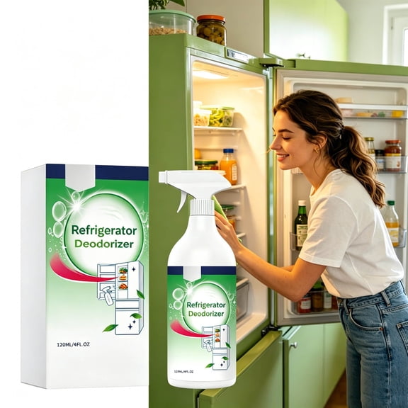 Nsxcdh Refrigerator Deodorant 120ml Refrigerator Deodorizer Odor Remover Oil Stain Cleaner for Kitchen Fridge