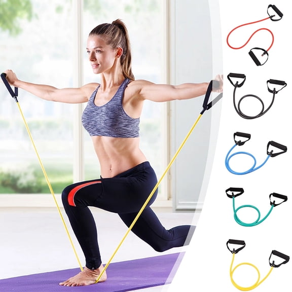 Nsxcdh Resistance Fitness Pull Rope,Elastic Bands with Handles,Color Coded Strength Levels,Total Body Workout for Arms Back Legs,Yoga Pilates Home Gym
