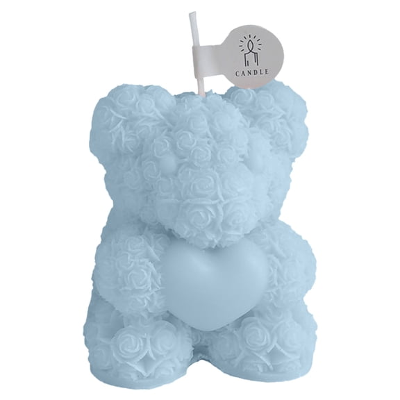 Nsxcdh Rose Bear Candle Paraffin Soy Wax 8-12 Hour Random Scent Delicate 5a Quality Valentine's Gift Romantic Present Home
