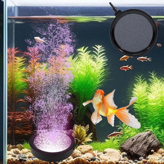 Nsxcdh Round Gas Stone Diffuser Hydroponics Pump Aerator Aquarium Tank Decorative Air Stone for Fish Tank Oxygen Bubble System