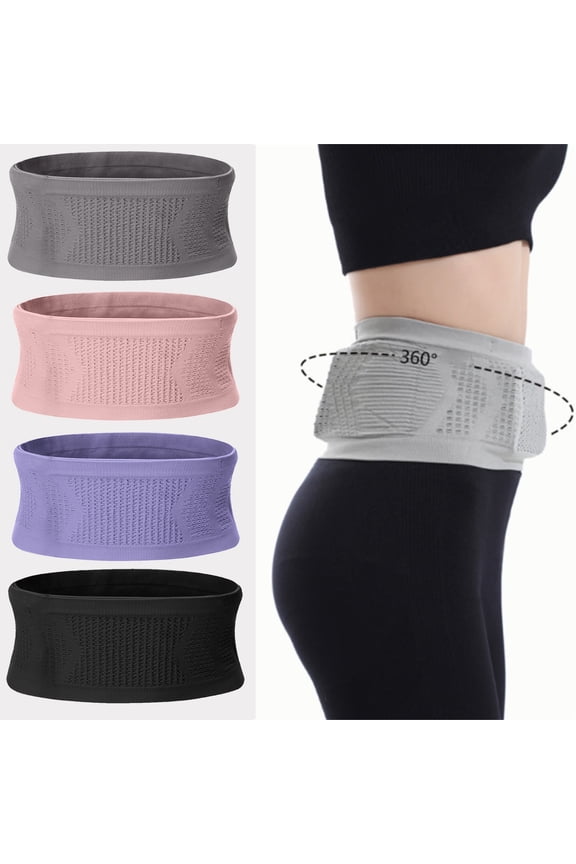 Running Waist Pack Nylon High Elastic Large Capacity 4 Pockets Ergonomic Slim Breathable Concealed Secure Storage Outdoor Sports Cycling Fitness Belt Home Indoor Sports for women man Gift