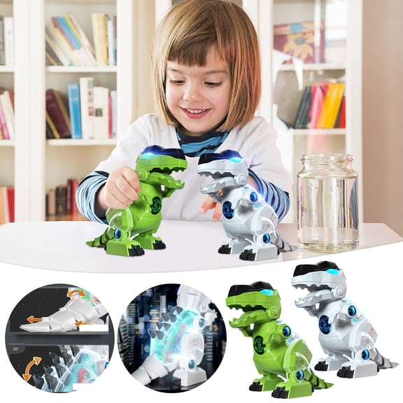 Nsxcdh Safe Plastic Toys for Toddlers Children's Dinosaur Toy Gear Dinosaur Model Ornament Mechanical Walking Glowing Toy Boy Christmas Gift Limited Time Offer