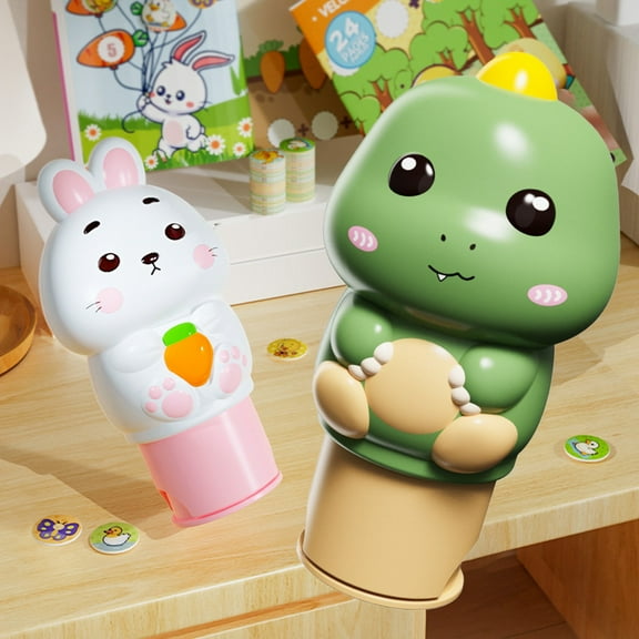 Nsxcdh Safe Plastic Toys for Toddlers Children's Magics Seals Color Sticker Toy Cute Animals Shape Press Waterproofs Non Marking Sticker Set Kindergarten Rewards Small Gift Holiday Must-Have