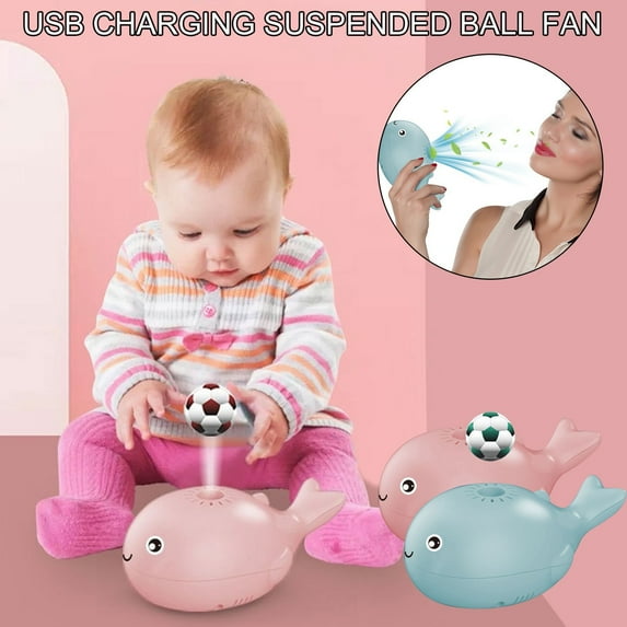 Nsxcdh Safe Plastic Toys for Toddlers Floating USB Charging Whales Bladeless Fan Toy Cute Safe Baby Portable Floating Education Toy Don’t Miss Out