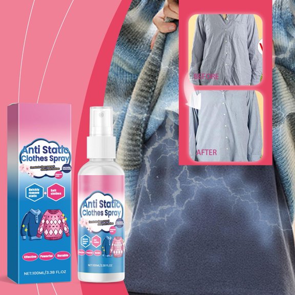 Nsxcdh 2/3pc 200ml/300ml Static Electricity Reducer Spray Quickly Eliminates Static Keeps Clothes Comfortable Soft for Everyday Wear Christmas Gift