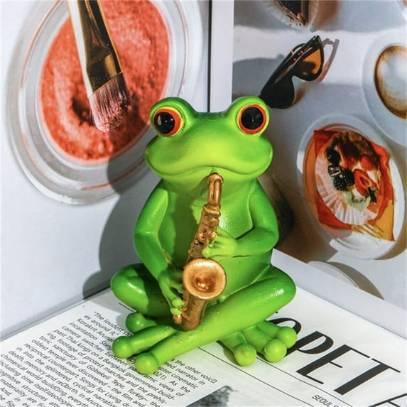 Nsxcdh Garden Animal Hanging Ornaments Musical Frog and Turtle Figurines Resin Planter Decor Cute Animal Statues for Plants Playful Wind Decoration for Outdoor Spaces Gift