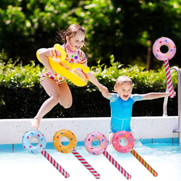 Nsxcdh Inflatable Party Stick Cartoon Donut Lollipop Stick Fun Blow-Up Prop for Kids Decorative Party Toy for Birthday,Carnival,and Festival Events Birthday Gift