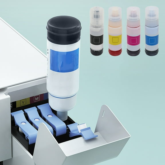 Nsxcdh Ink Tank Refill Kit Compatible with Inkjet Printers Model 004 and 002,4 Colors 70ml Each,High-Quality Ink Cartridge Replacement Set