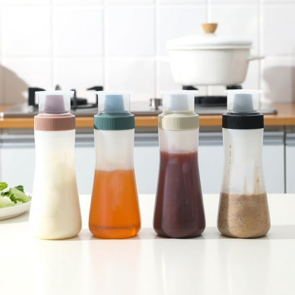 Nsxcdh Kitchen Squeeze Bottles 11oz Condiment Dispensers Flip Top Reusable Sauce Bottles Squeeze Bottles for Oil,Icing,Syrup,and Liquid Condiments Gift