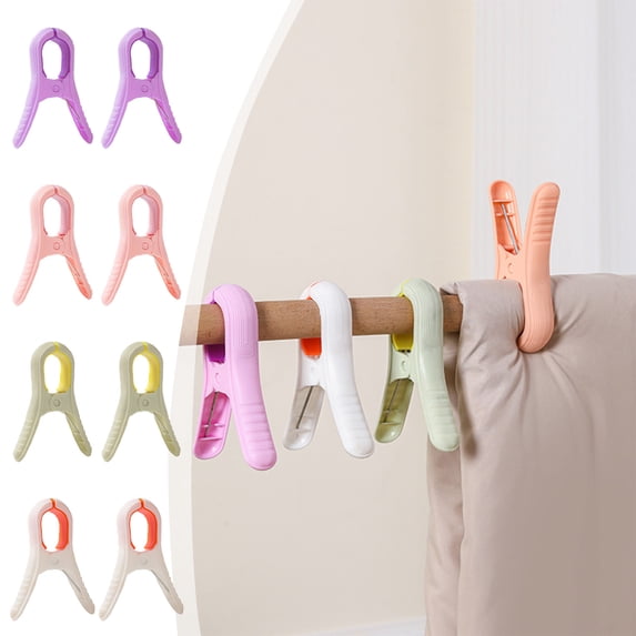 Nsxcdh Plastic Clothespins 2-Piece Heavy-Duty Clips Large Windproof and Non-Slip Design Secure Laundry Clips for Blankets,Towels,and Clothes