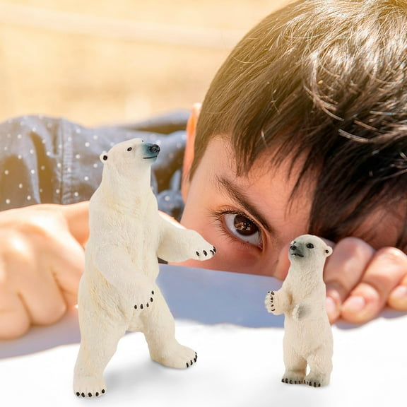 Nsxcdh Sensory Toys for Early Learning White Bear Animals Toys Figurines Home Decorate Preschool Educational Buy More, Save More