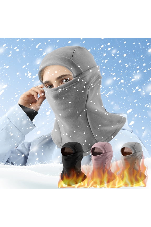 Ski Balaclava Cotton Warm Windproof Full Face Cover,Soft Fleece Lined,Extended Neck Protection,For Motorcycle Ski Snowboard Hiking,One Size Comfort for Adults Winter