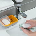 thumbnail image 1 of Nsxcdh Soap Holder Dual-Compartment Soap Box Bathroom Soap Organizer with Lid Drainage Feature Compact Soap Bracket for Toilet or Shower Use Birthday Gift, 1 of 6