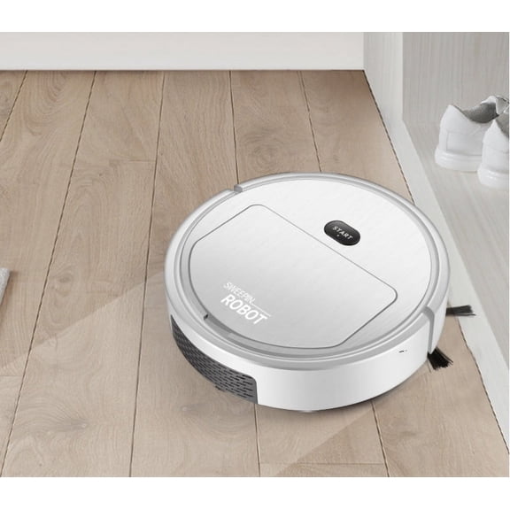 Nsxcdh Sweeping Robot Wireless Vacuum Sweeping Mopping 8.7x8.7x2.4in 5w 1800pa 500g USB Quiet for Household Floor