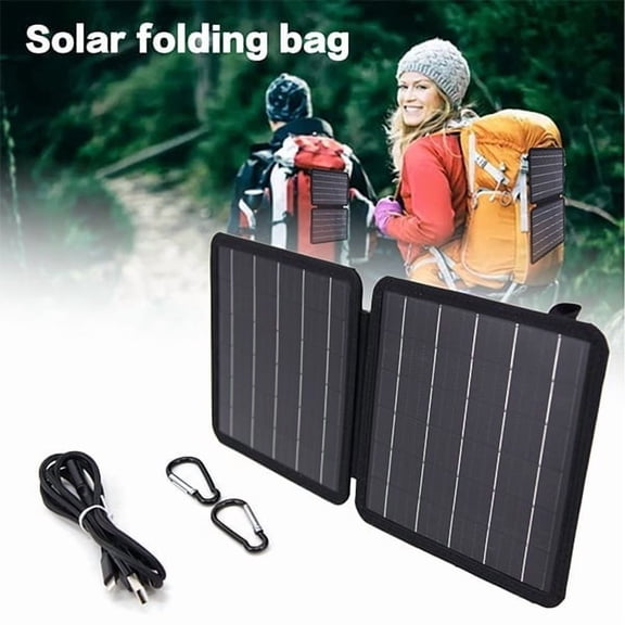 Nsxcdh Solar Folding Bag Portable Foldable Solar Panel Charger Outdoor Camping Emergency Power Supply Multipurpose Solar Energy Bag Light Weight